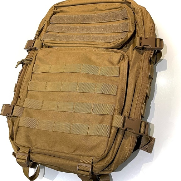 *NEW* Water Resistant Military/Army Tactical Backpack Molle Webbing Tan/Sand - Picture 3 of 11
